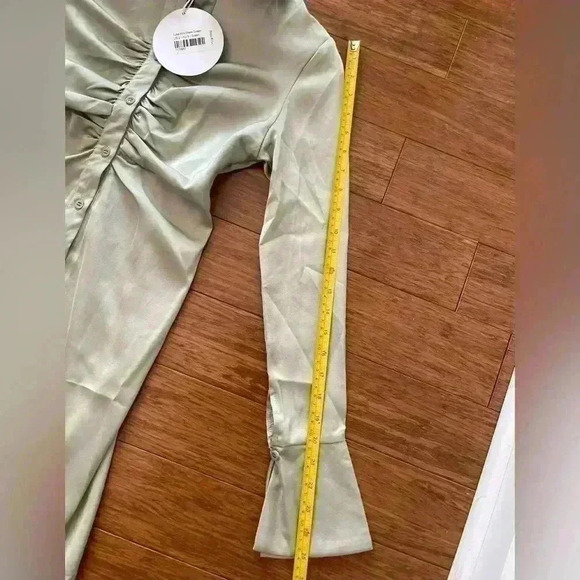 Princess Polly NWT Luka Mini Dress Green Women’s Size 2 Club Bodycon - Picture 3 of 12